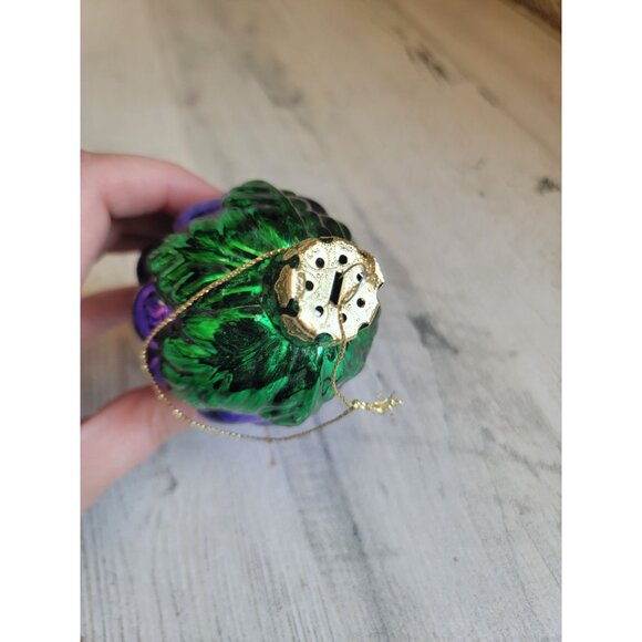 Vintage glass grape vine ornament Xmas fruit - Picture 3 of 5